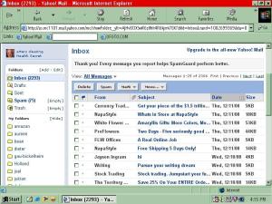 Yahoo email screenshot